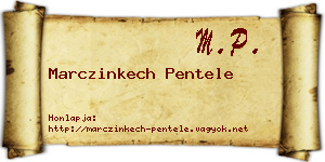 Marczinkech Pentele névjegykártya